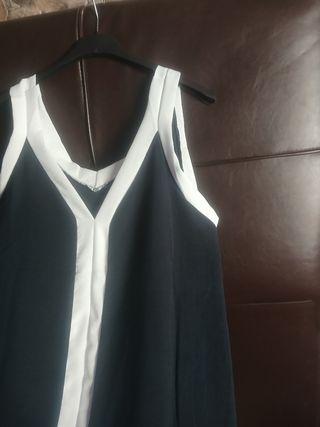 Vestido elegante negro y blanco sin estrenar