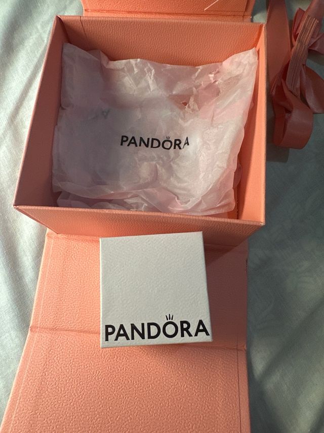 Anillo Pandora Rosa y Plateado