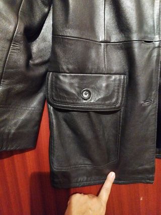 Cazadora Piel Negra Alta Calidad Talla S