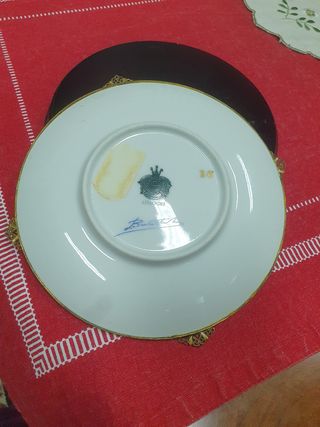 Plato Limoges porcelana floral