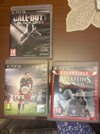 Lote 3 Videojuegos PS3: Call of Duty, FIFA 16...