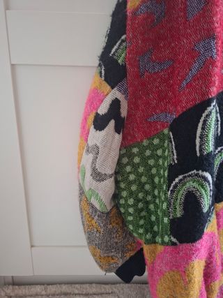 Chaqueta Bomber Zara Patchwork Multicolor Talla M