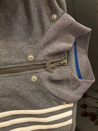 Chaqueta Adidas Vintage Gris y Azul