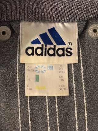 Chaqueta Adidas Vintage Gris y Azul