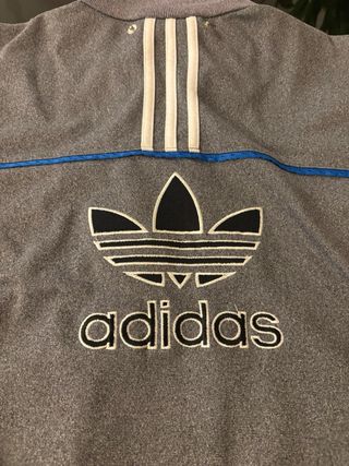 Chaqueta Adidas Vintage Gris y Azul