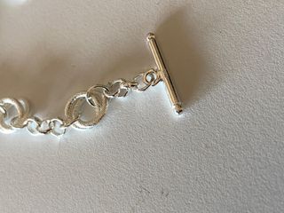 Pulsera de plata eslabones círculos 
