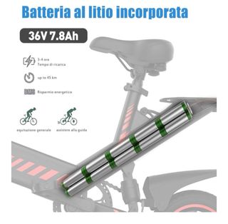 Bicicleta Eléctrica Plegable Roja