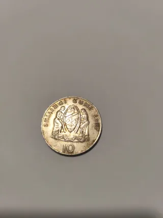 Moneda Tanzania 10 Chielines 1987 Julius Nyerere
