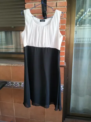 Vestido 44 Blanco y Negro 