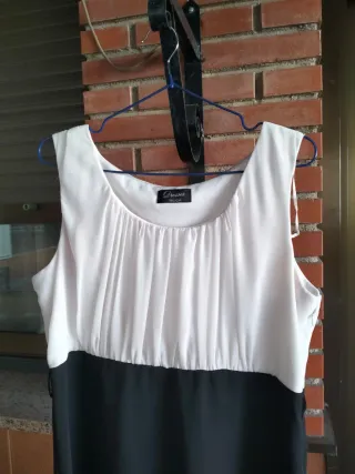Vestido 44 Blanco y Negro 