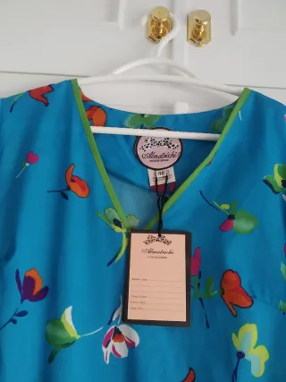 Vestido Almatrichi floral azul