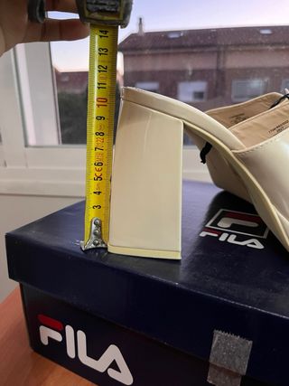Tacones plataforma crema 
