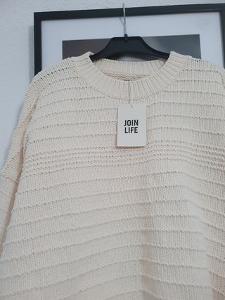 Jersey crema Bershka