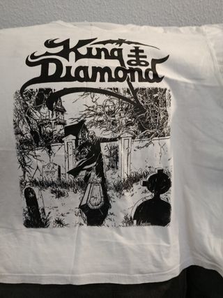 Camiseta King Diamond Graveyard XL Blanca