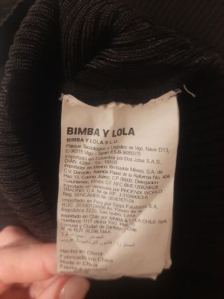 Jersey Bimba y Lola canalé negro