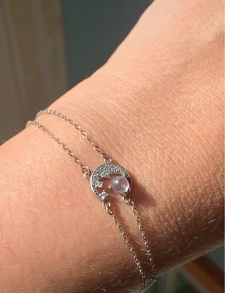 Pulsera Plata Ley Luna Piedra Luna