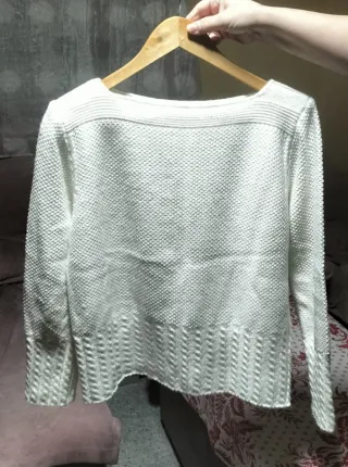Jersey blanco tejido