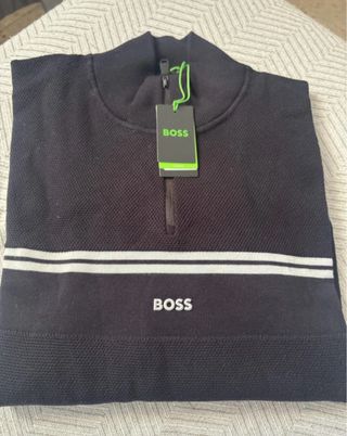 Jersey Hugo Boss Negro Media Cremallera