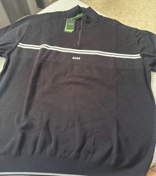 Jersey Hugo Boss Negro Media Cremallera