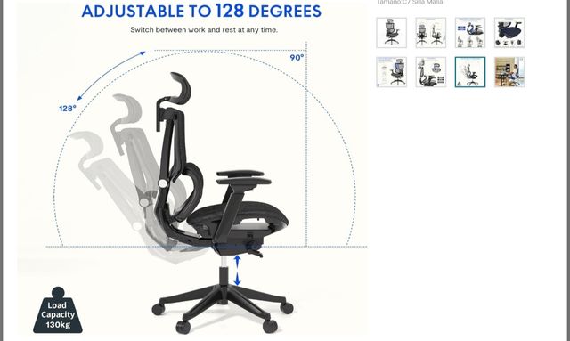 Silla ergonómica de oficina flexispot c7 air