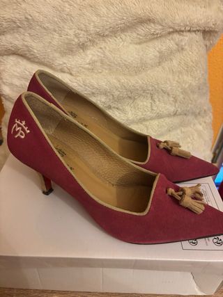 Zapatos Montepicaza Tacon fucsias