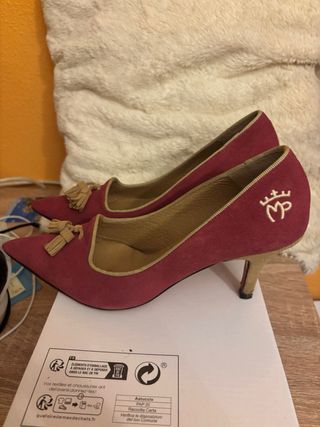 Zapatos Montepicaza Tacon fucsias