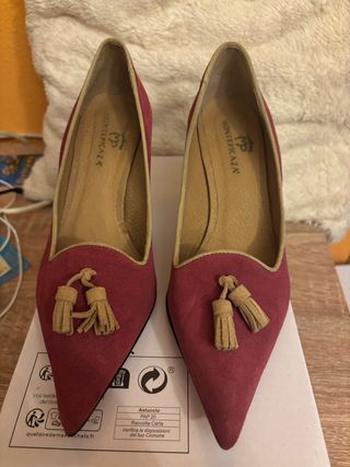 Zapatos Montepicaza Tacon fucsias