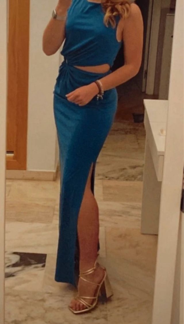 Vestido largo azul Green Coast