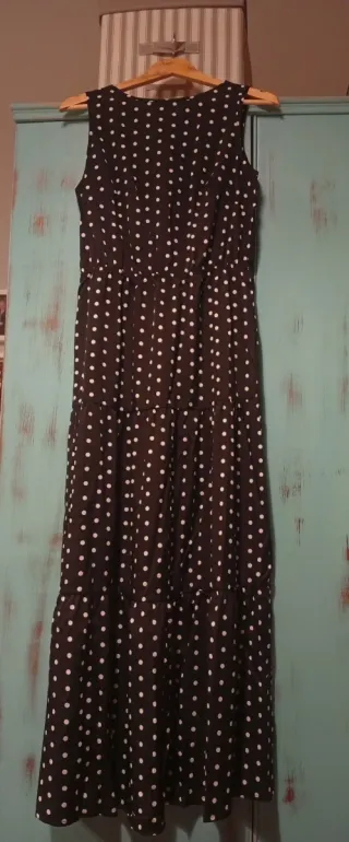 Vestido largo lunares talla única