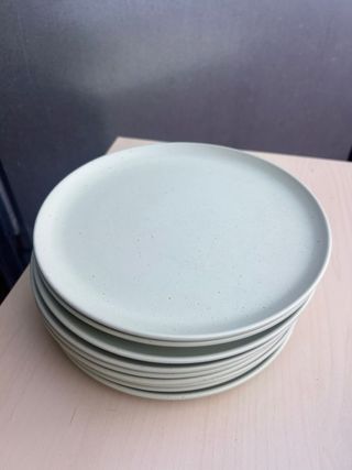 Juego de 9 platos llanos de cerámica
