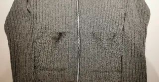 Chaqueta niña gris con cremallera