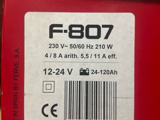 Cargador Baterías Ferve F-807 12/24V