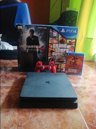 PS4 (PlayStation 4) + Juegos y Mando