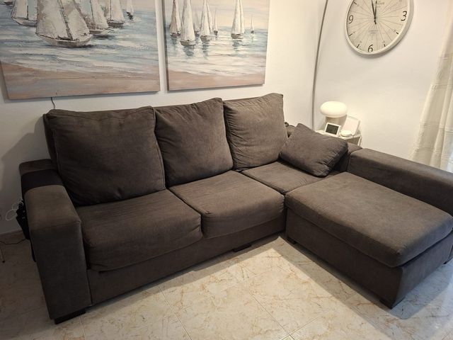 Sofá modular tela gris