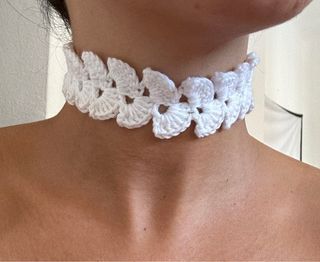 Collar Crochet Blanco