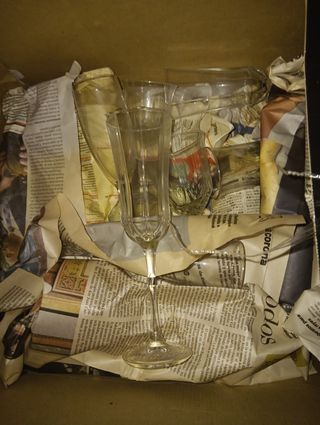 Juego de copas de cristal