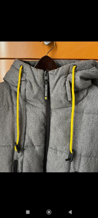 Abrigo acolchado Jack & Jones gris