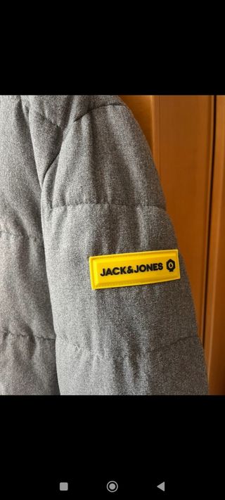 Abrigo acolchado Jack & Jones gris