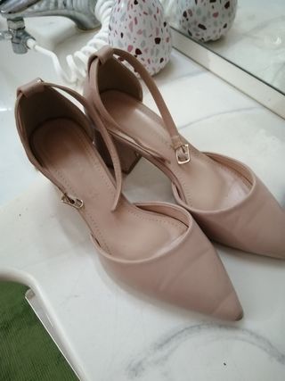 Scarpe donna pelle beige