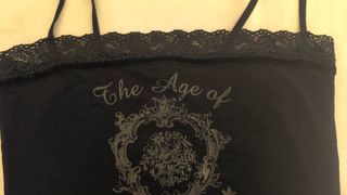 Top Camiseta de tirantes negro estilo gótico talla
