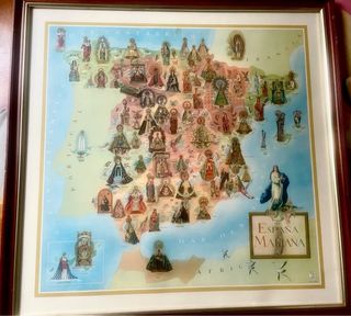 Mapa Mariano España. Todas las vírgenes. Años 30