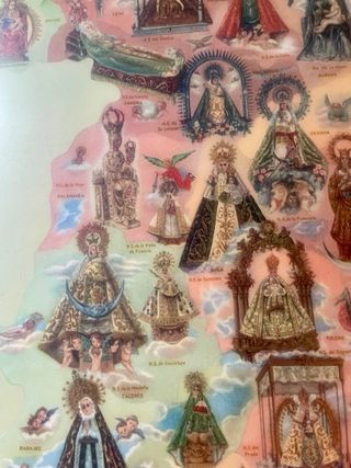 Mapa Mariano España. Todas las vírgenes. Años 30