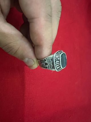 Anillo Plata Hombre Piedra Negra