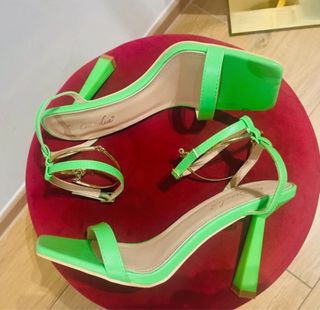 Sandali donna tacco verde