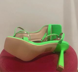 Sandali donna tacco verde