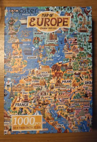 Puzzle Mapa de Europa Ilustrado 1000 piezas