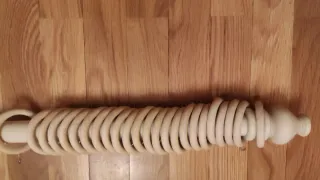 Juego de barra cortina madera con anillas