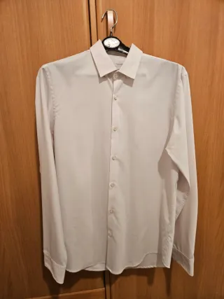 Camisa Zara Blanca Manga Larga