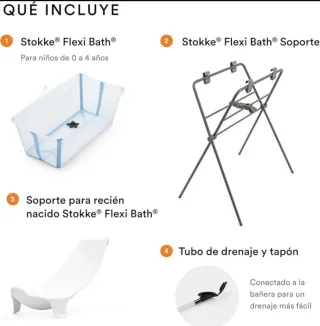 Bañera Stokke con soporte/patas