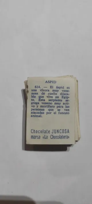 Cromos Chocolate Juncosa
